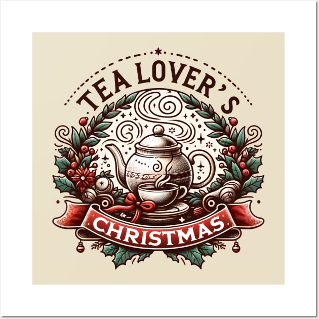 Tea Lovers Christmas Wall Art by Moniato